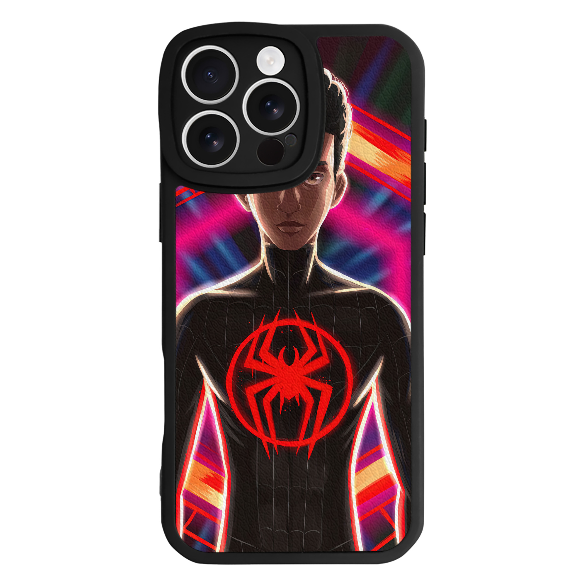（画像用） Spider Man スパイダーマン 【iPhone 16シリーズ対応】シリコンスマホケース（レザー調） 材質：シリコン